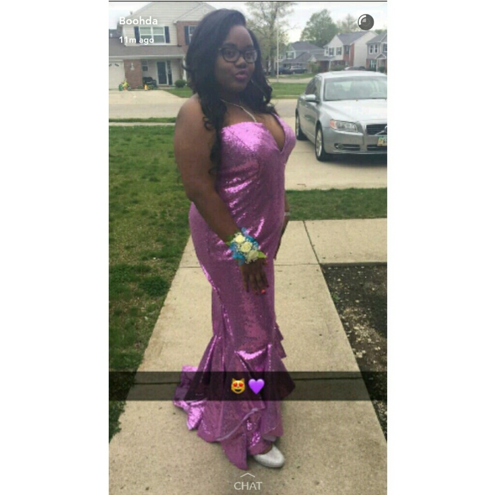 Mauve Sequin Prom / Homecoming Dress